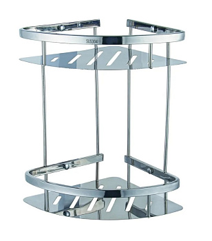 Полка д/ванной двухъярусная угловая POTATO P380-2